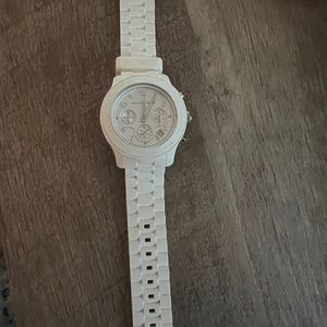 Michael Kors Runway Watch white silicone band MK 5292